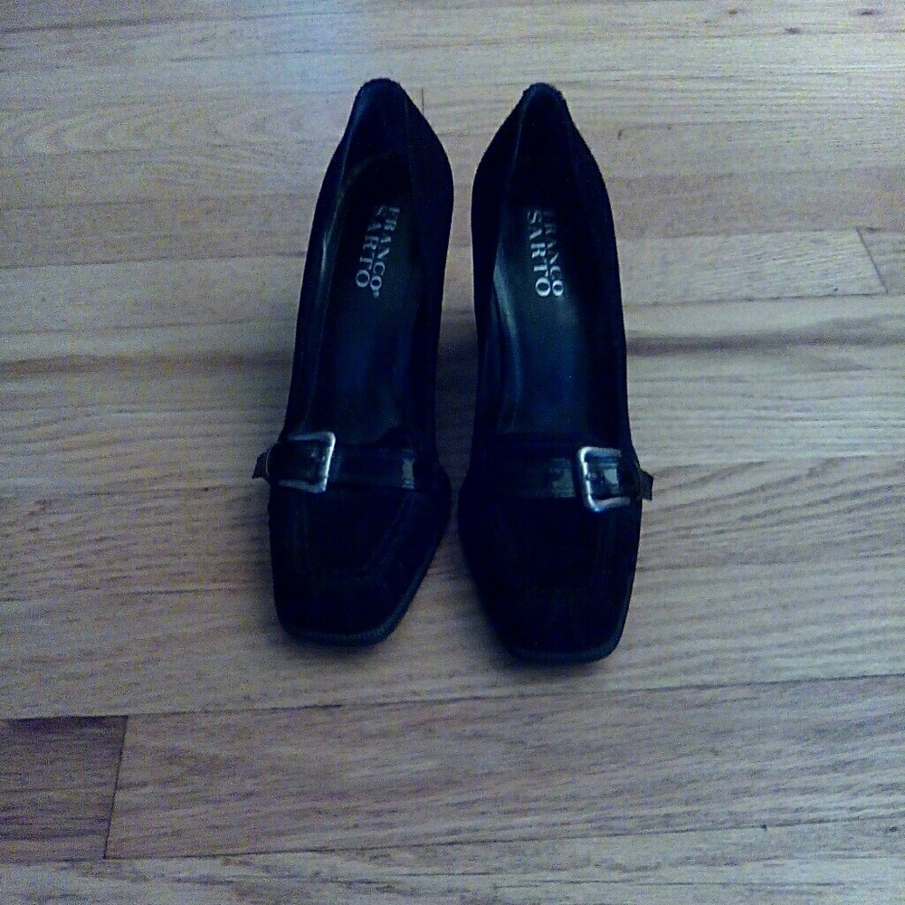 Franco Sarto Black Buckle Pumps - Picture 3 of 5